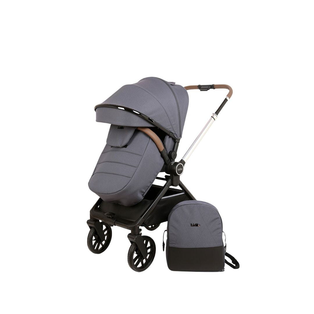 Coche Maleta Giro 360° Nat Gris Kidilo