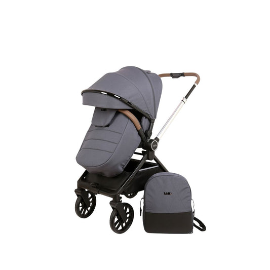 Coche Maleta Giro 360° Nat Gris Kidilo