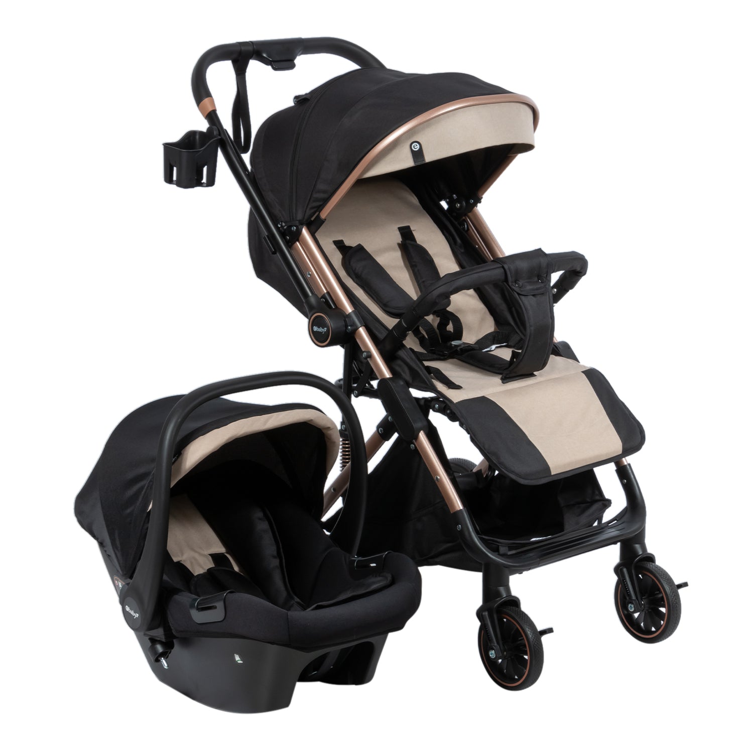 Coche Maleta Reversible Connect Plus Beige Ebaby