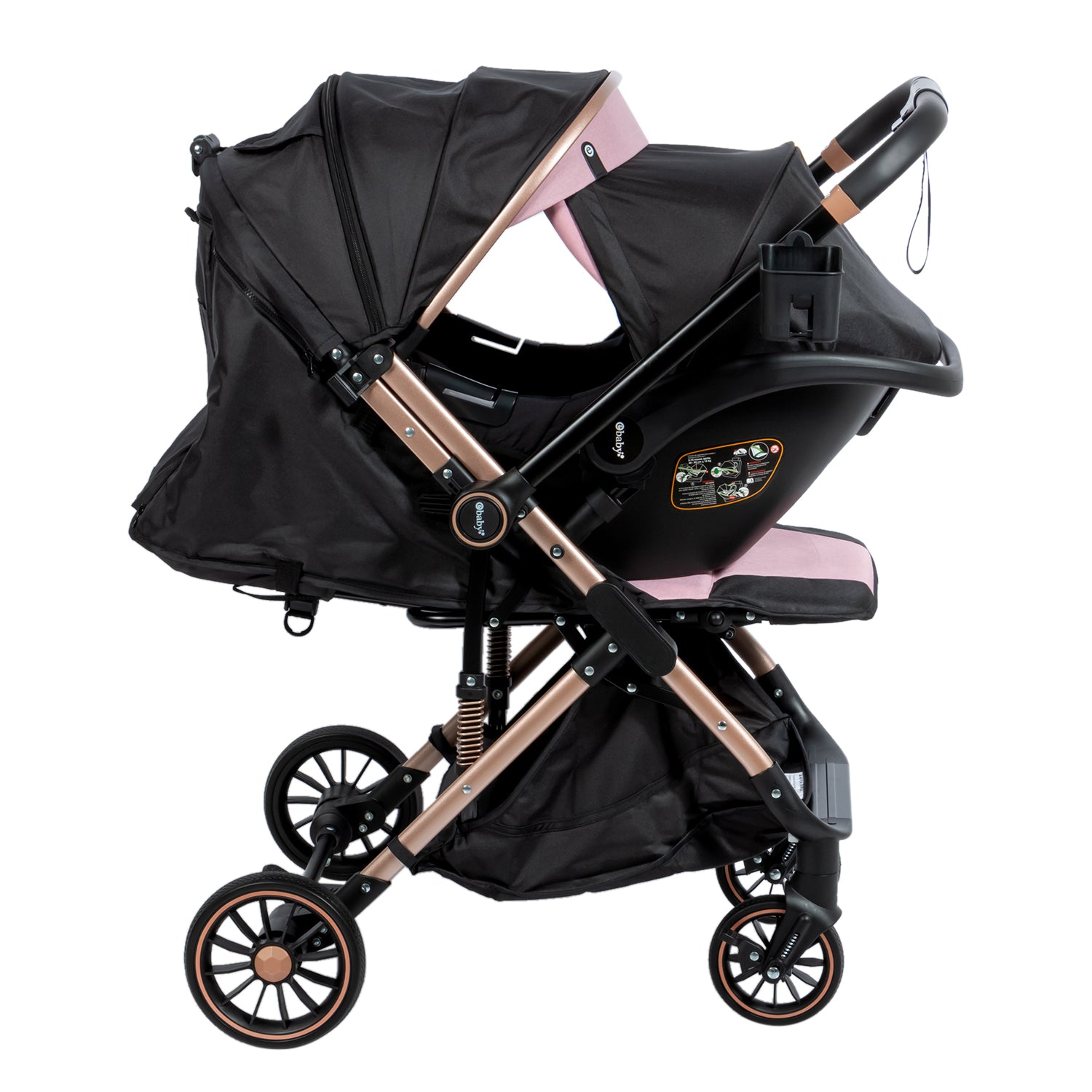 Coche Maleta Reversible Connect Plus Rosa Ebaby
