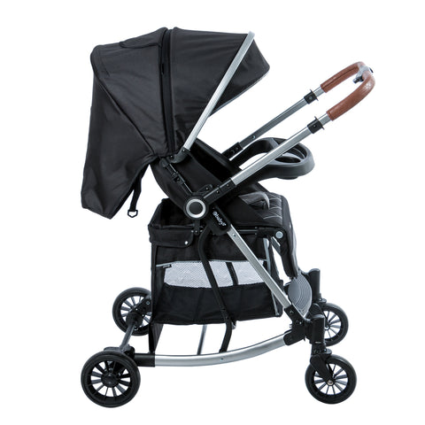 Coche Mecedor Bouncy Negro perfil