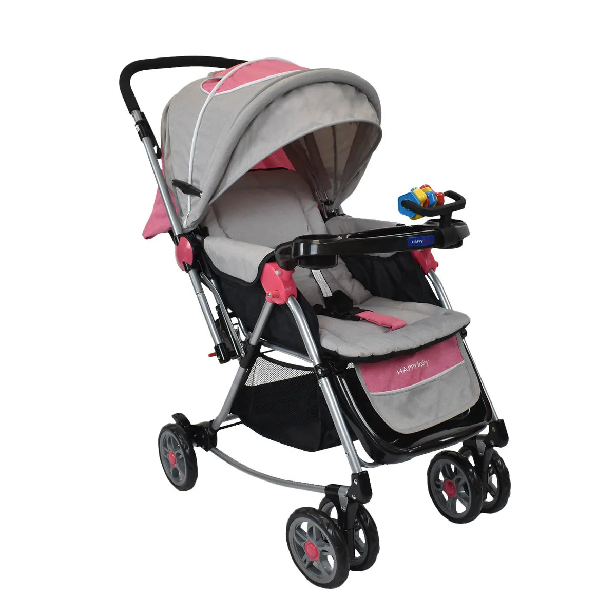 Coche Mecedor Logan Rosa Happy Baby