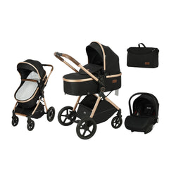 Coche Moisés Oxford Negro Kidilo