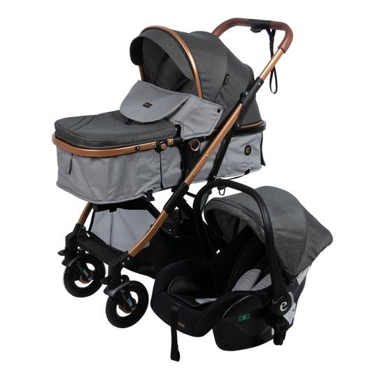 Coche Moises Con Portabebe Ronda Plus Gris Ebaby