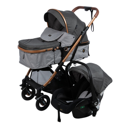 Coche Moises Con Portabebe Ronda Plus Gris Ebaby