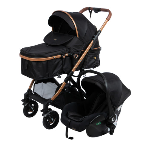 Coche Moises Con Portabebe Ronda Plus Negro Ebaby