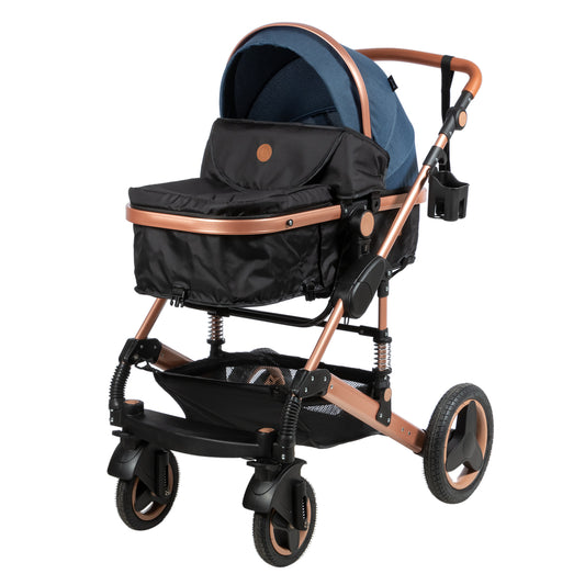 Coche Moises De Lujo Sagira Azul Ebaby