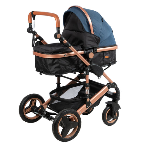 Coche Moises De Lujo Sagira Azul Ebaby