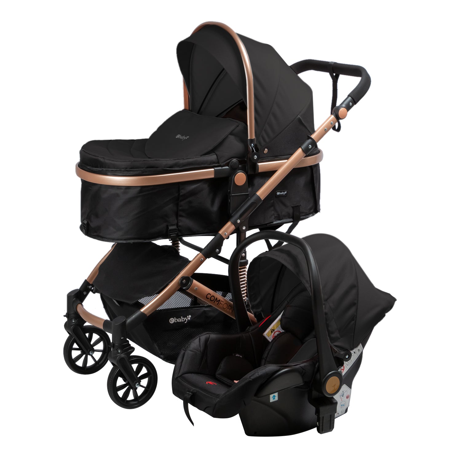 Coche Moises Funcion Maleta Con Portabebe Confort Negro Ebaby