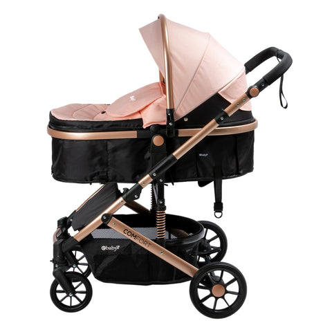 Coche Moises Funcion Maleta Confort Rosa Ebaby