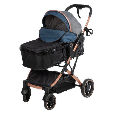 Coche Moises Maleta Shiro Azul Ebaby