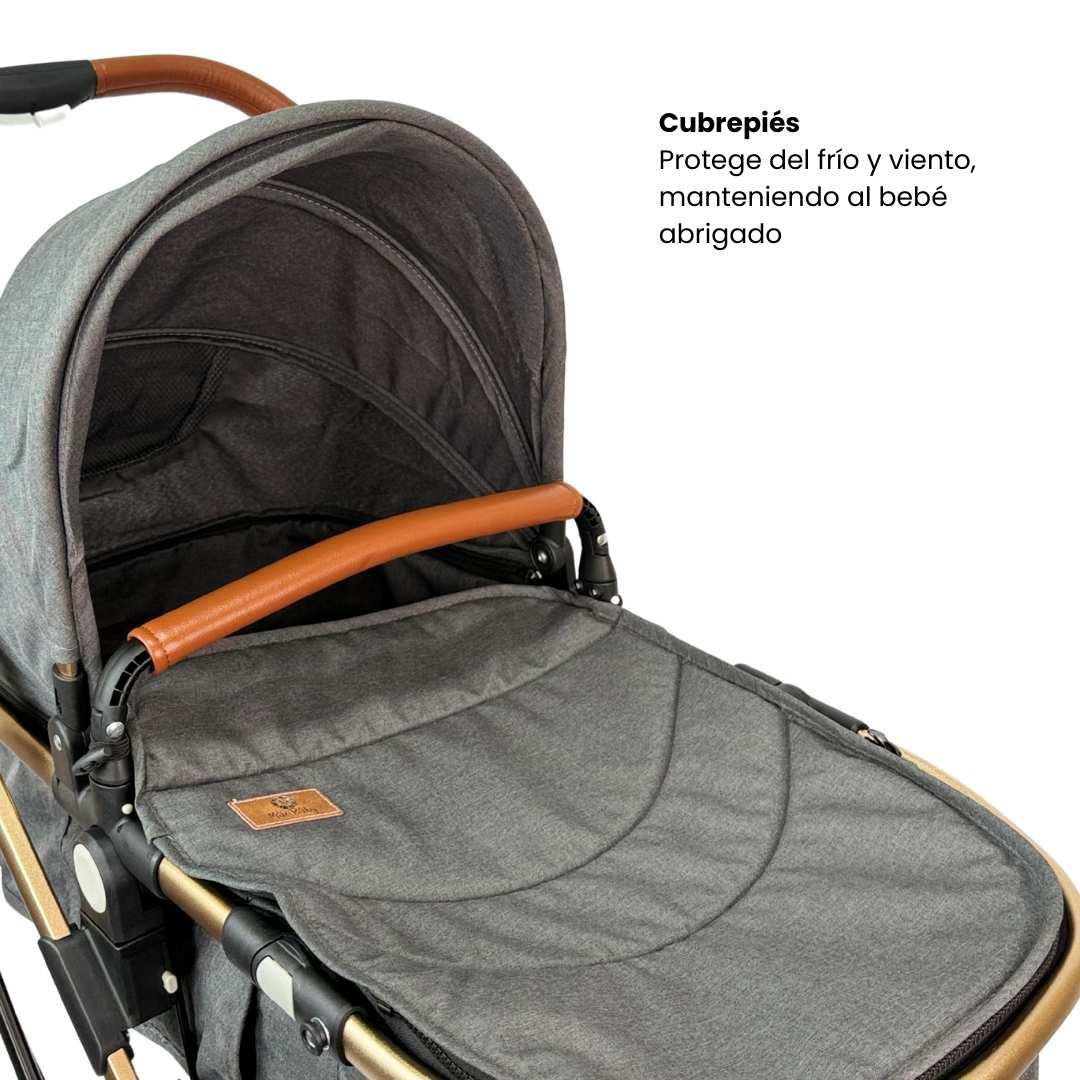Coche Moisés Small Gris Maxibaby Cubrepiés