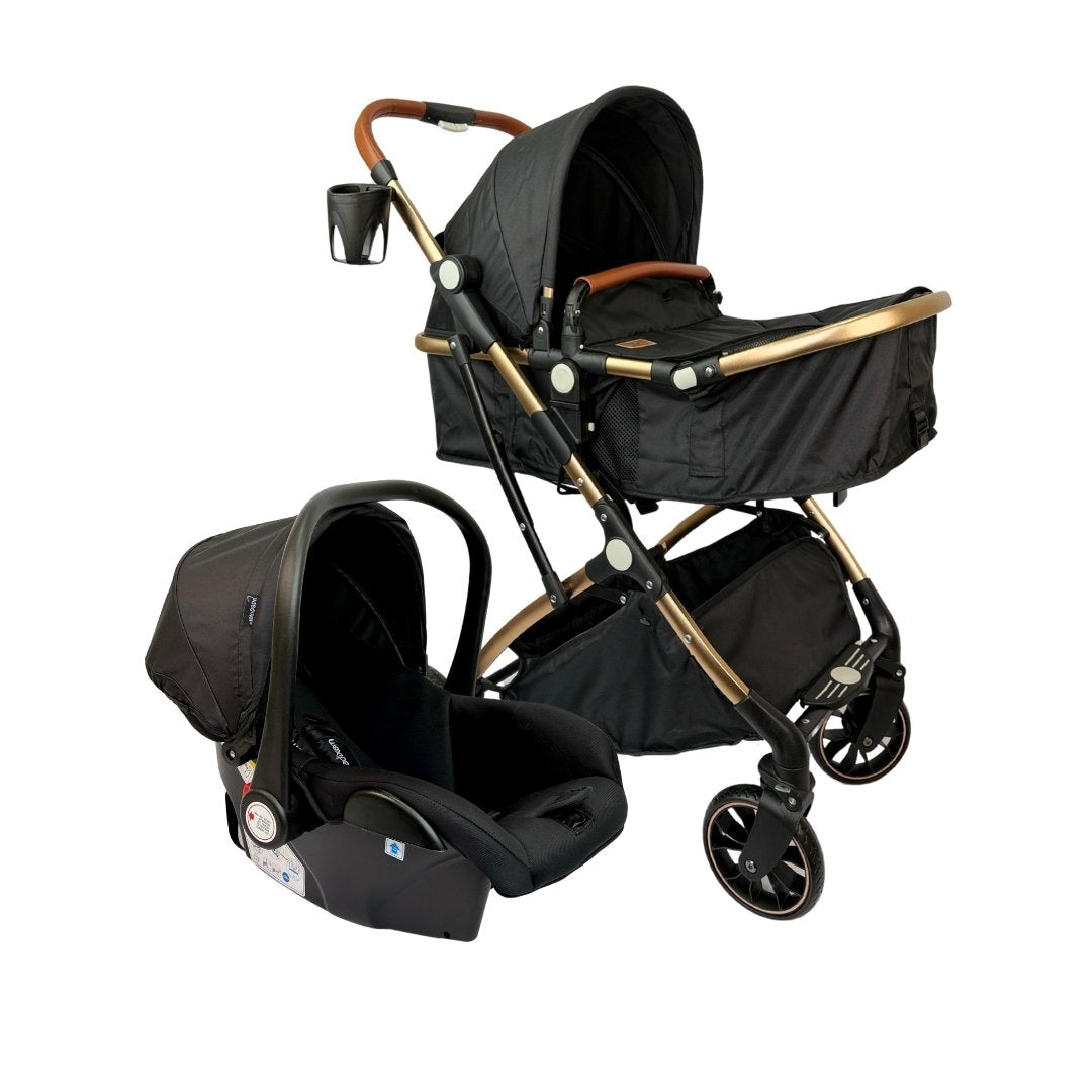 Coche Moisés Con Porta Bebé Small Maxibaby Negro