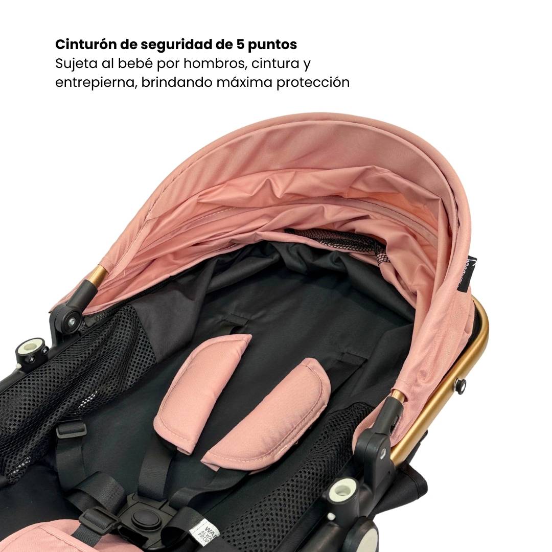 Coche Moisés Small Rosa Maxibaby Cinturón