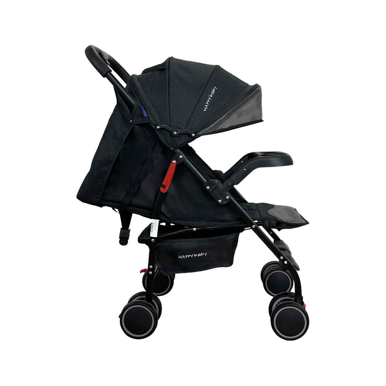 Coche Paseador Owen Negro Happy Baby Perfil