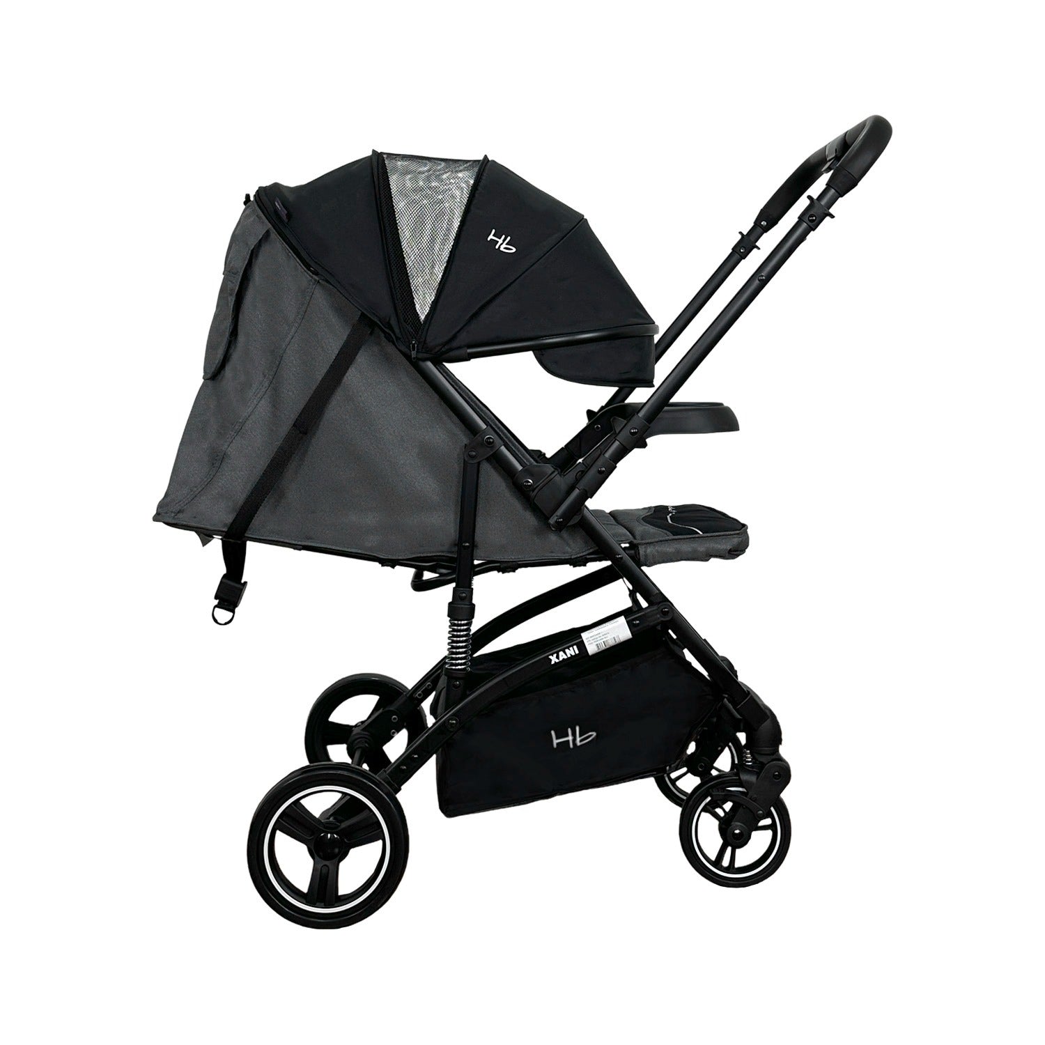 Coche Paseador Reversible Xani Negro Happy Baby Perfil