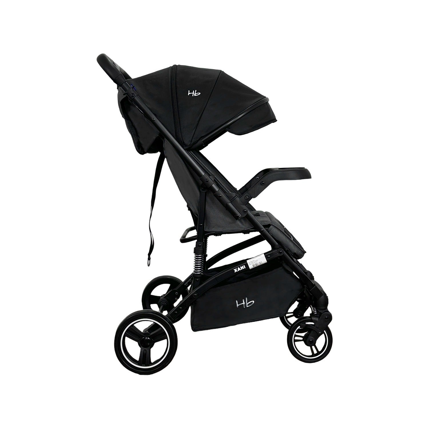 Coche Paseador Reversible Xani Negro Happy Baby Perfil Reclinado