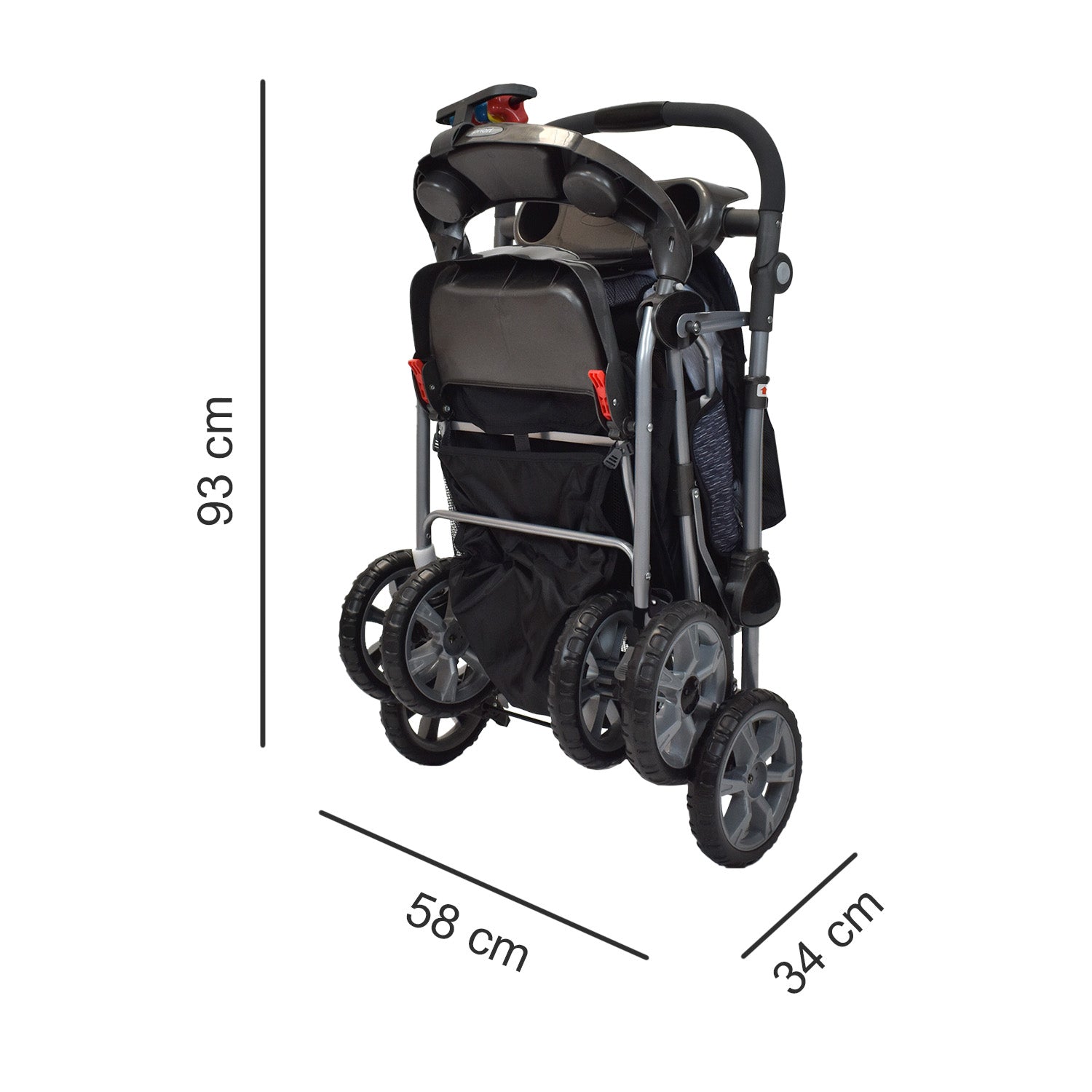 Coche Supra Negro Priori plegado medidas