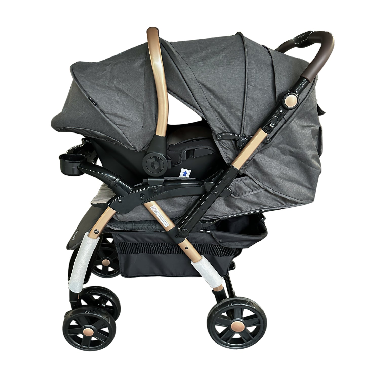 Coche Travel System Braviar Negro EB1092-1 Ebaby® perfil