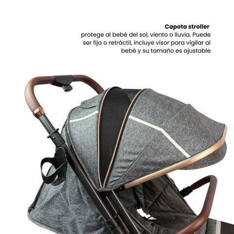 Coche Maleta Zooper 2.0 Gris Maxibaby Capota