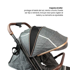 Coche Maleta Zooper 2.0 Gris Maxibaby Capota