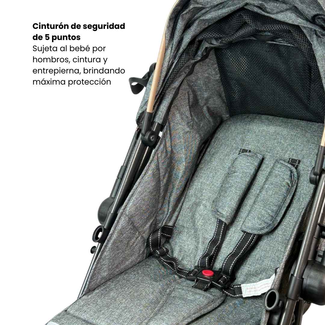 Coche Maleta Zooper 2.0 Gris Maxibaby Cinturón