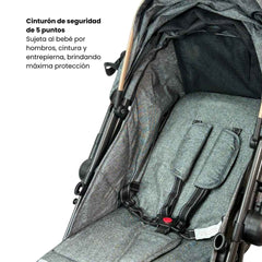 Coche Maleta Zooper 2.0 Gris Maxibaby Cinturón 