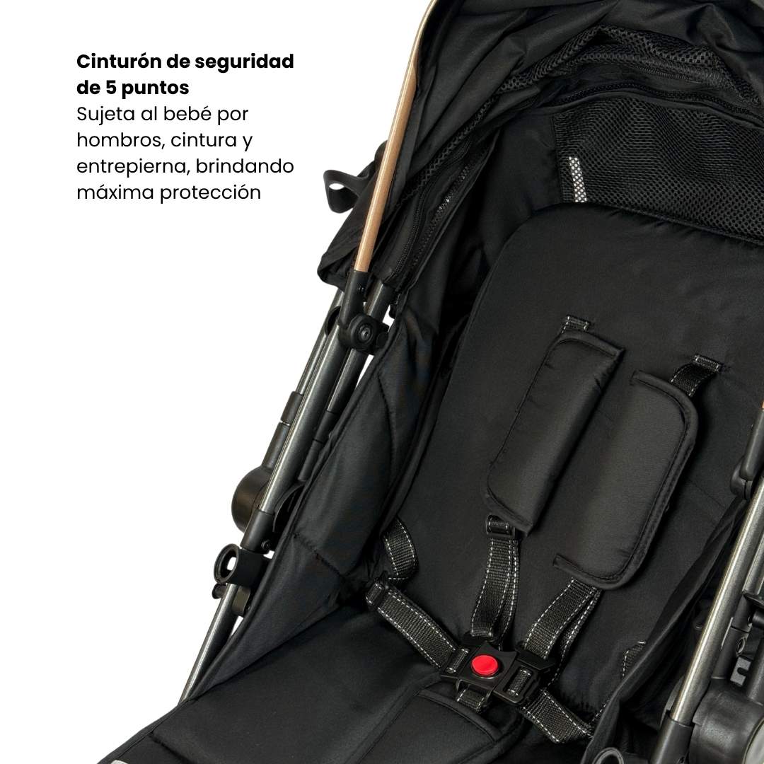 Coche Maleta Zooper 2.0 Negro Maxibaby Seguridad