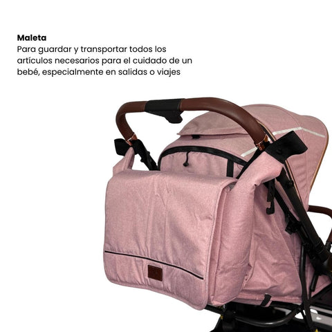 Coche Maleta Zooper 2.0 Rosa Maxibaby Bolso