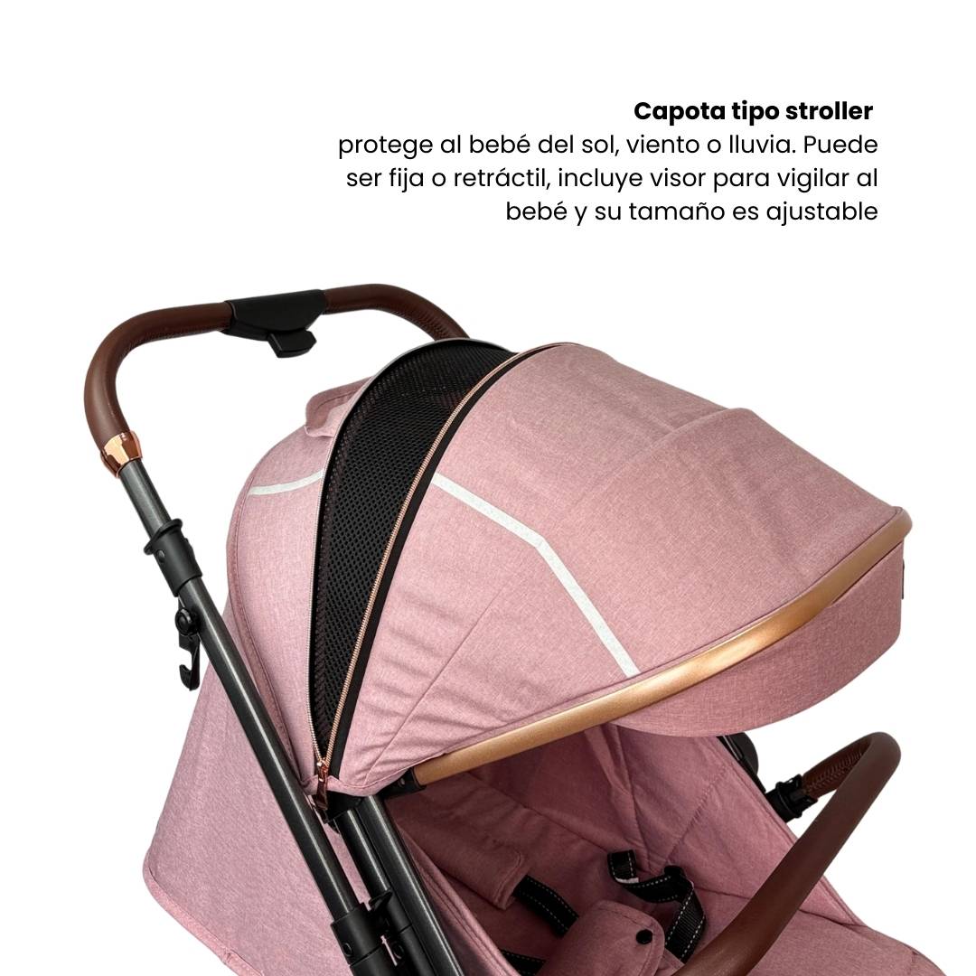 Coche Maleta Zooper 2.0 Rosa Maxibaby Capota
