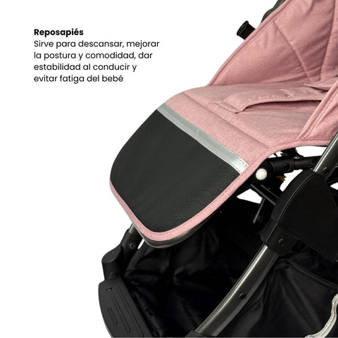Coche Maleta Zooper 2.0 Rosa Maxibaby Reposapies