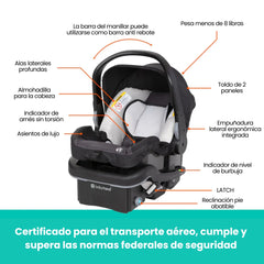 Coche con Porta Bebé Modular Morph Baby Trend