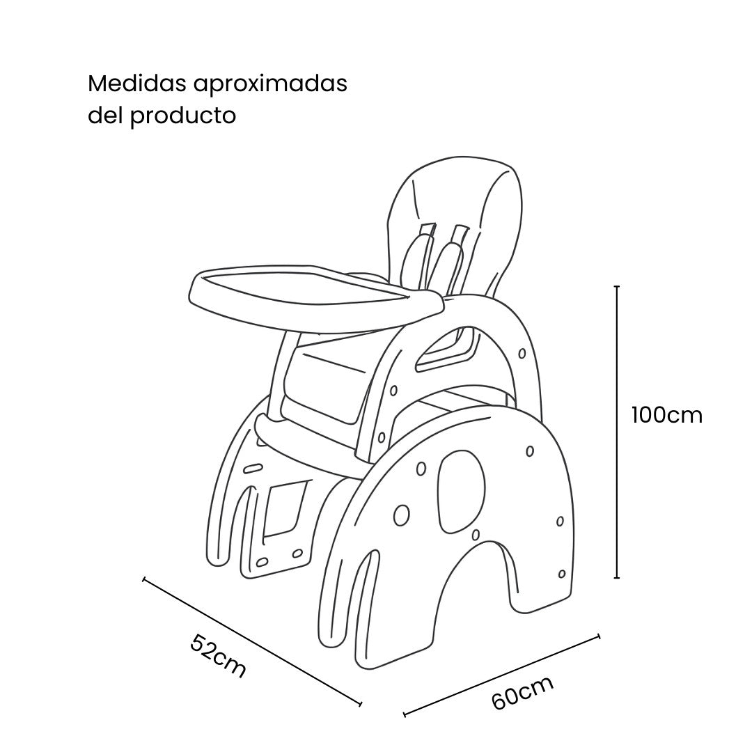 Comedor Para Bebé 2 En 1 Elefante  Maxibaby Medidas