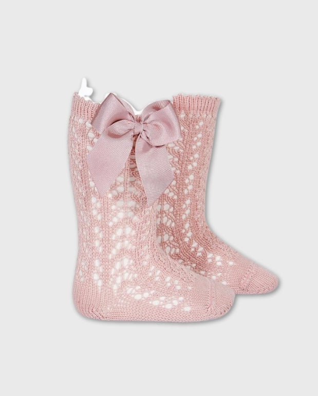 Medias Alta Canalada Lazo Palo Rosa Condor