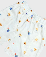Conjunto 3 Piezas Bermuda Estampado Colores