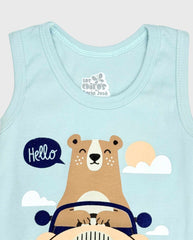 Conjunto Bermuda Oso Hello Estampado