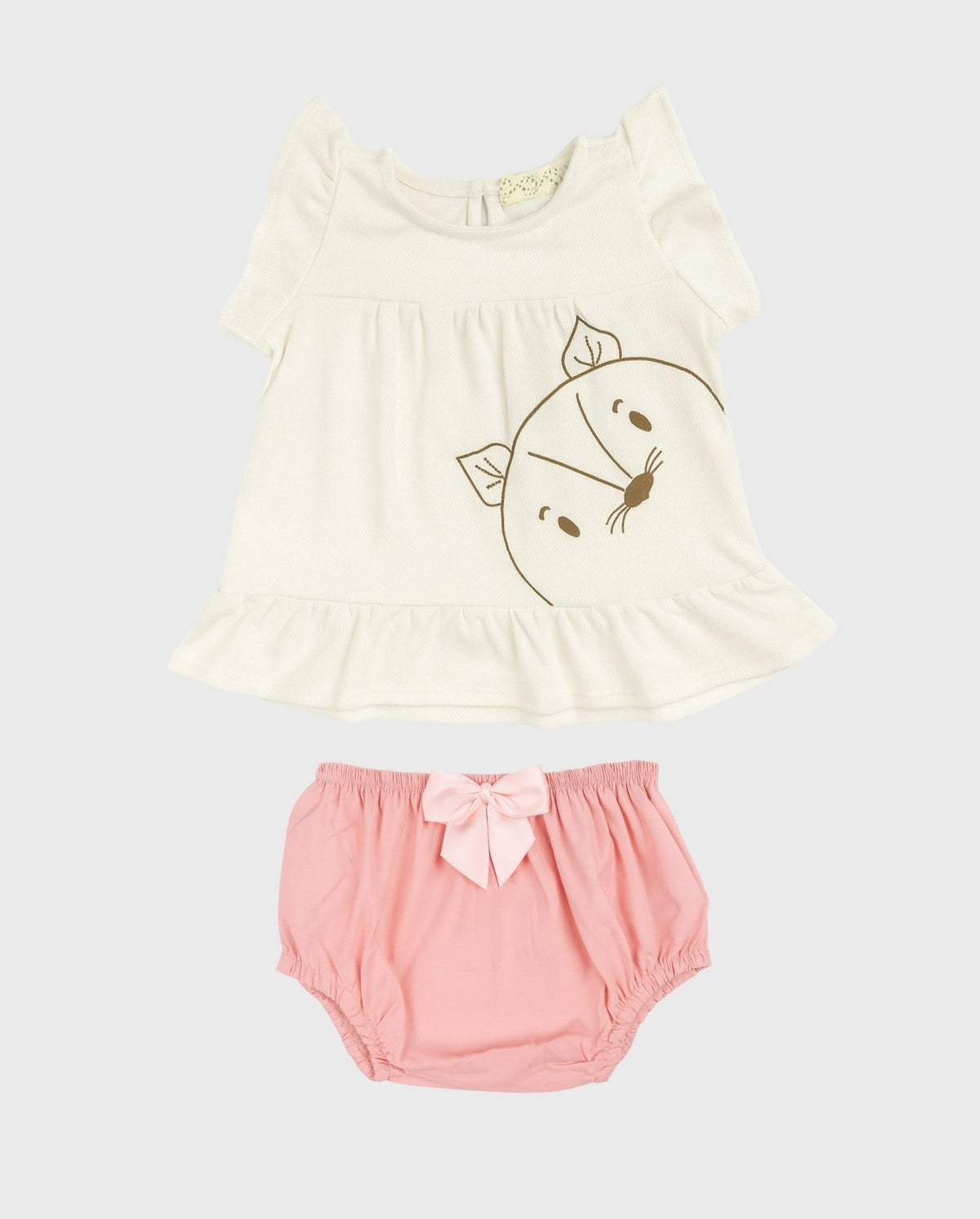 Conjunto Blusa Con Calzón Rosa