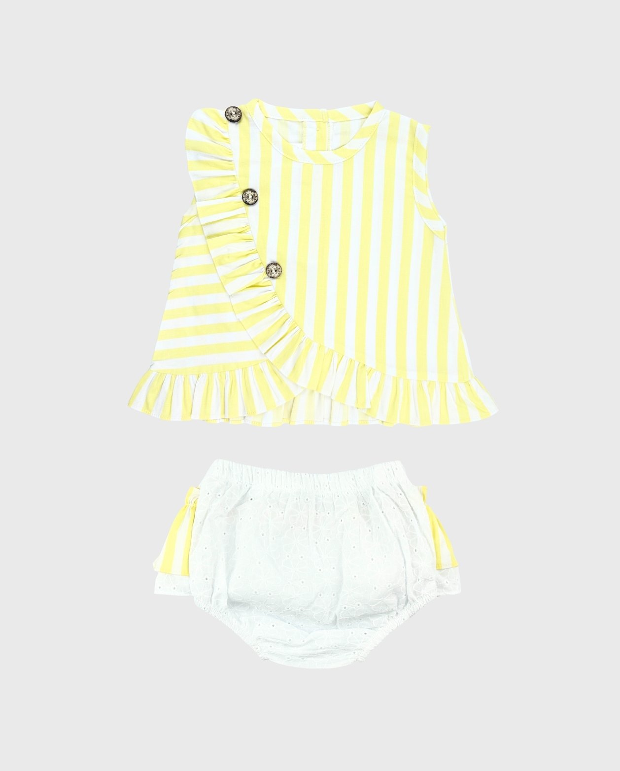 Conjunto Blusa y Panty Rayas Amarillo
