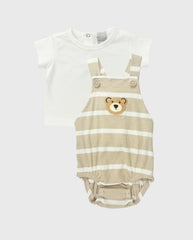 Conjunto Body Bebé Oso Tejido Rayas