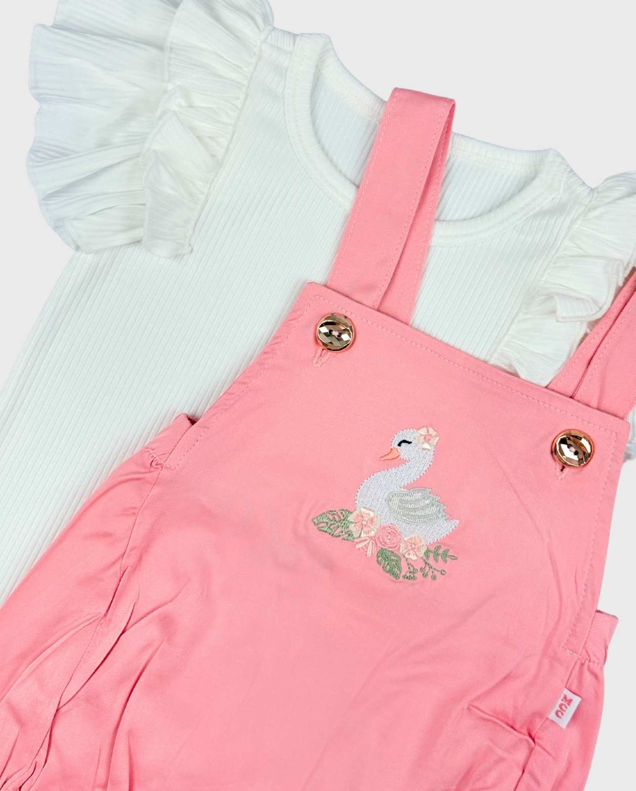 Conjunto Braga Con Boleros Cisne Rosa