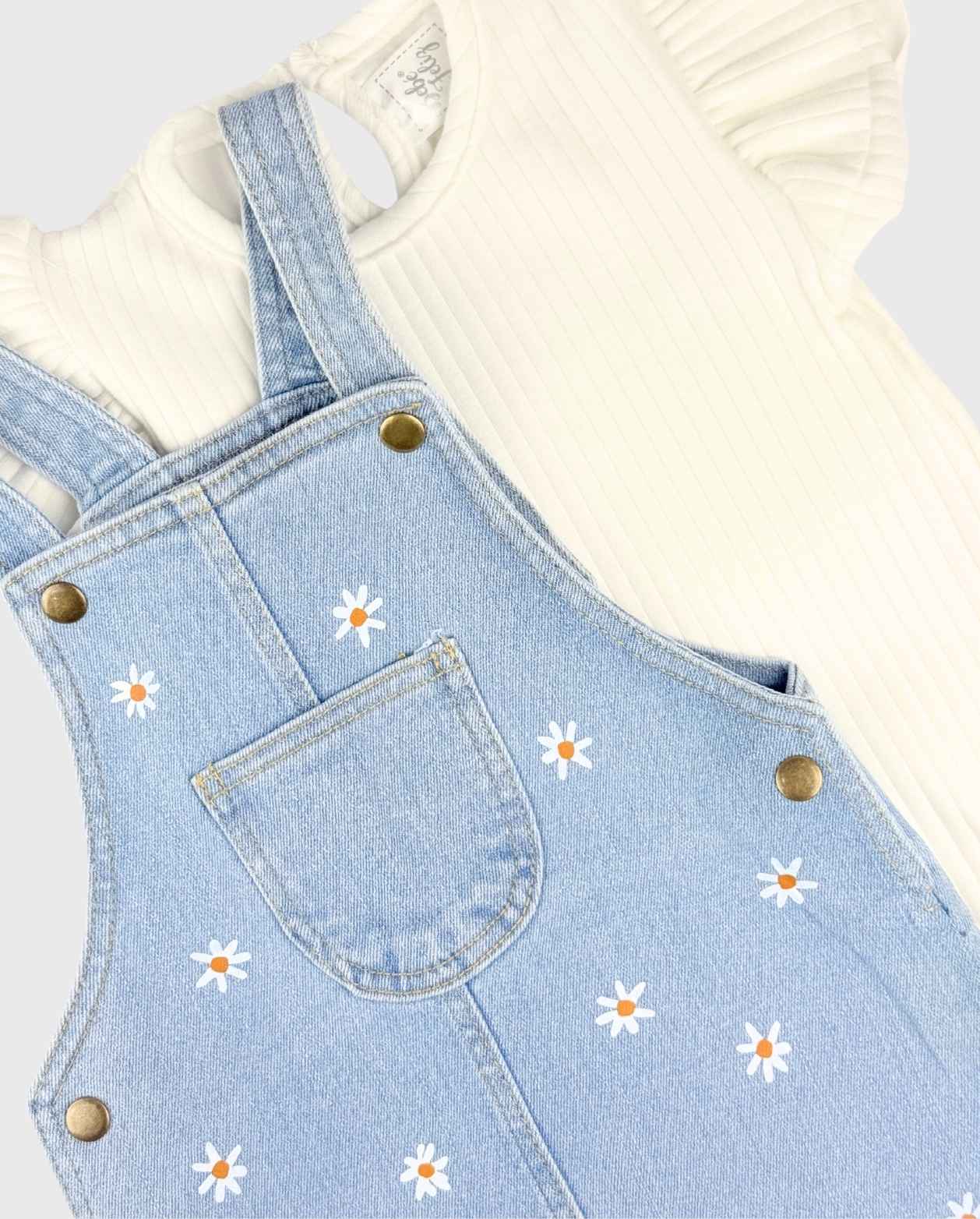 Conjunto Braga Denim Margaritas detalles