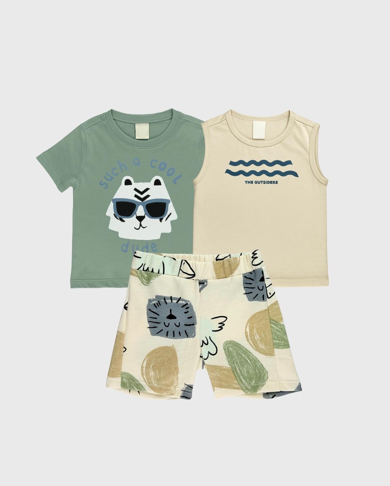 Conjunto Infantil 3 Piezas Tigre Green