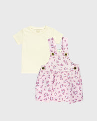 Conjunto Jardinera Animal Print Morado