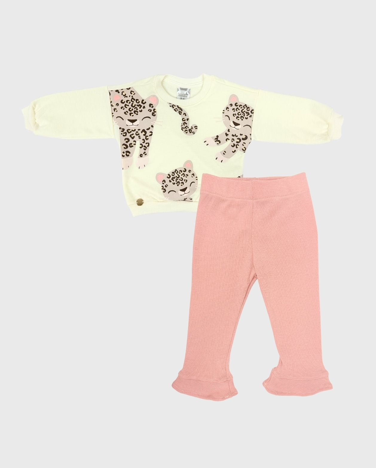 Conjunto Leggings Leopardo Beige