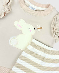 Conjunto Pantalón Rayado Conejo Detalles