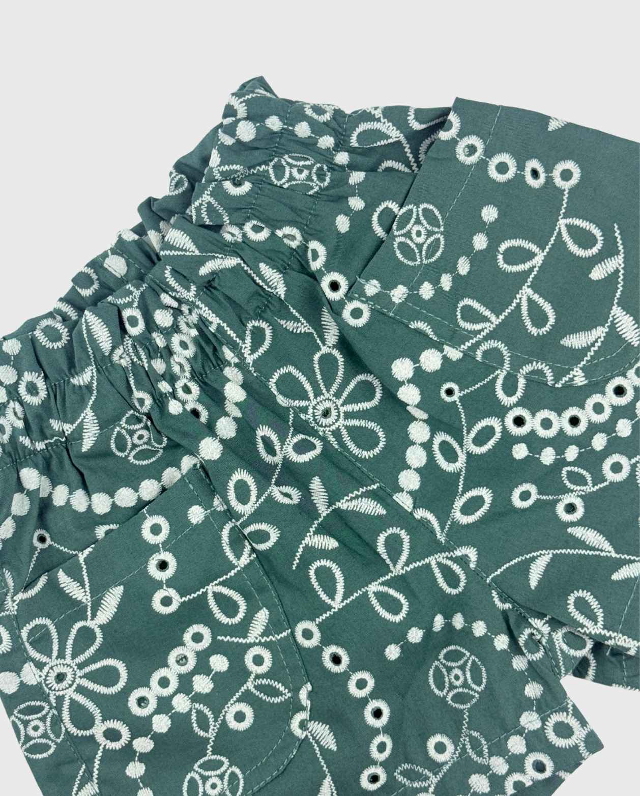 Conjunto Short Ojalillo Flores Niñas