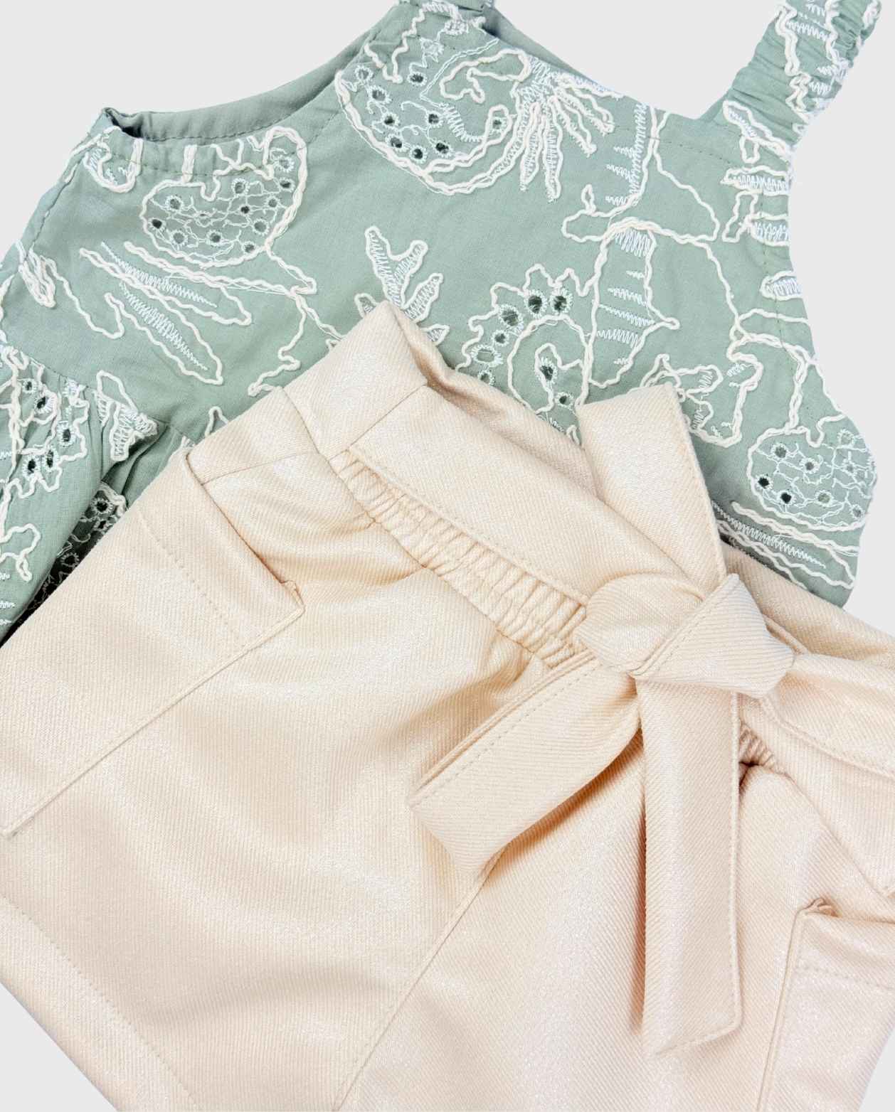 Conjunto Short y Blusa De Ojalillo Diseño