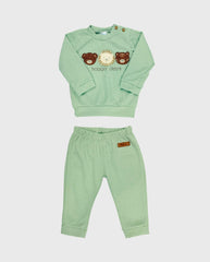 Conjunto Sudadera Con Saco Tela Galleta Osos