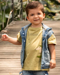 Conjunto 3 Piezas Chaleco Denim Dog