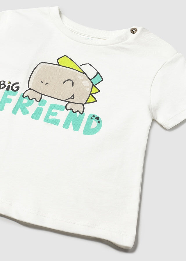 Conjunto 3 Piezas Dinosaurio Gris Mayoral camiseta